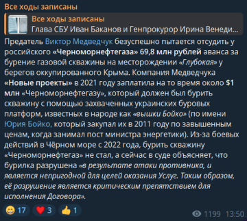 Публикация "Все ходы записаны", скриншот: Telegram